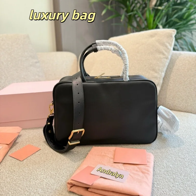 

Роскошный портфель оригинального качества из натуральной кожи, большая вместительная ретро-модная сумка для боулинга, сумка через плечо, женская сумка для пригородных поездок