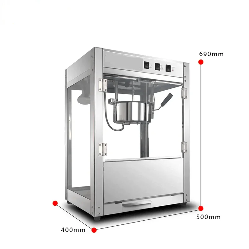 ماكينة صنع الفشار الأوتوماتيكية التجارية المصنوعة من الفولاذ المقاوم للصدأ بالهواء الساخن #2