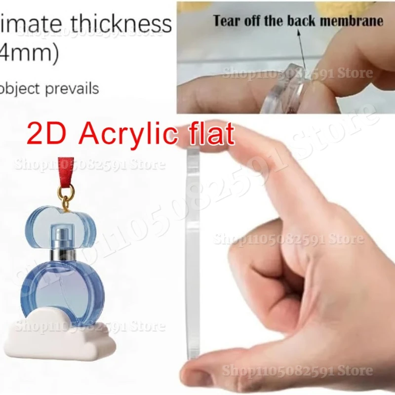 عطر فاخر تقويم القدوم 24 يوما العد التنازلي التقويم صندوق أعمى 2D الاكريليك قلادة هدايا عيد الميلاد باستثناء سائل العطور #4