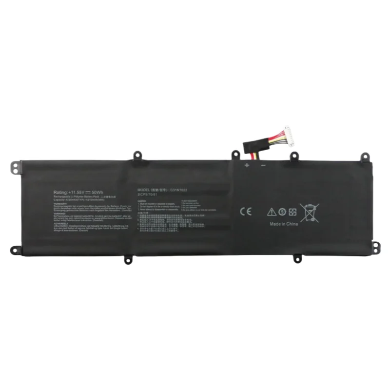 11.55V 50Wh New Laptop Battery C31N1622 For ASUS ZenBook U5100U U5100UQ UX3430UA UX530UQ UX530UX UX430UA UX430UN UX430UQ UX530UQ