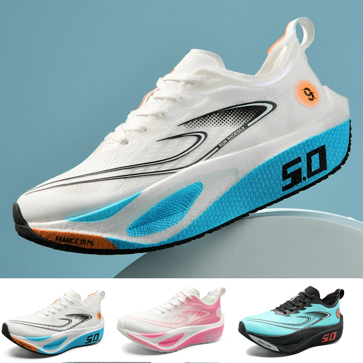 

Unisex Summer Running Shoes Lightweight Men's Women's Fashion Sneakers Original Sneakers Breathable EVA Elastic Lace-up Sneakers