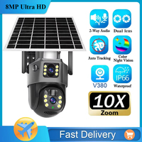 V380 Pro 4K 8MP 4G SIM card solar CCTV wireless camera CCTV outdoor WIFI solar camera 360 built-in battery waterproof