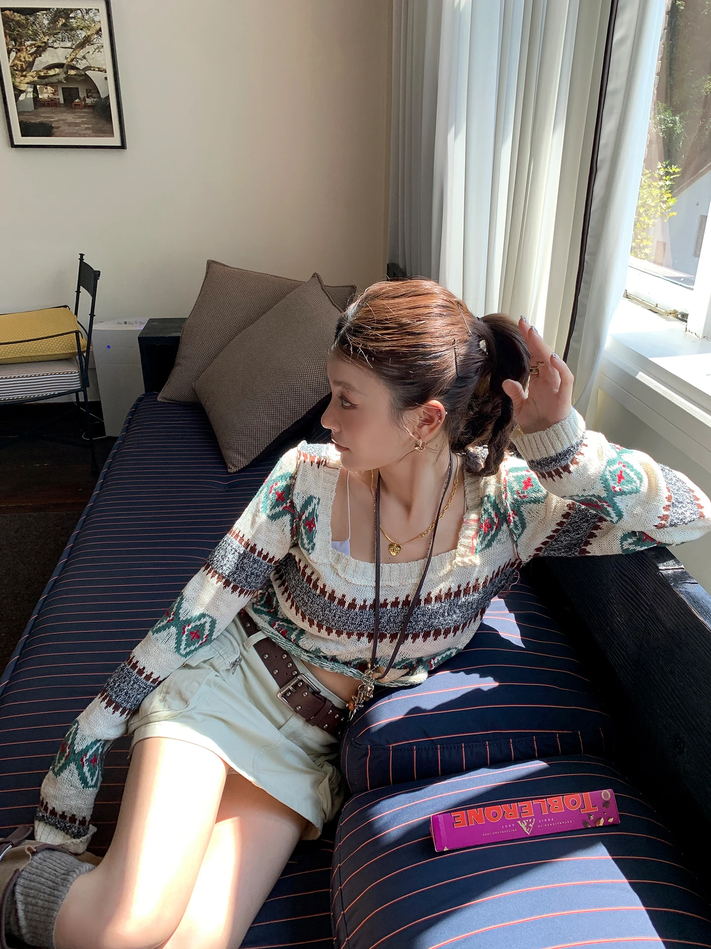 

Rhein School Color Blo Long Sve ort пальто женский трикотаж свитер с квадратным воротником осенний сезон Slim Fit онлайн эксклюзивный