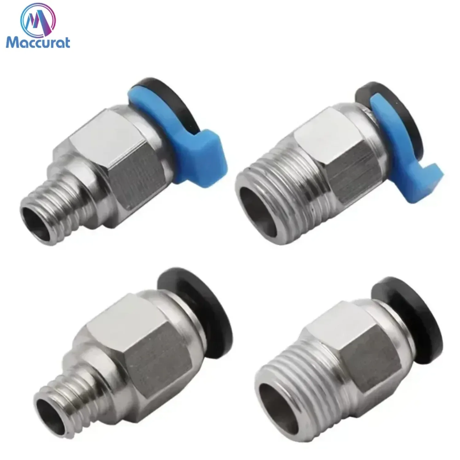 Pneumatic Connectors Bowden Extruder V6 V5 J-head Hotend for OD 4mm  PTFE Tube Quick Coupler J-head Fittings 3D Printer Parts