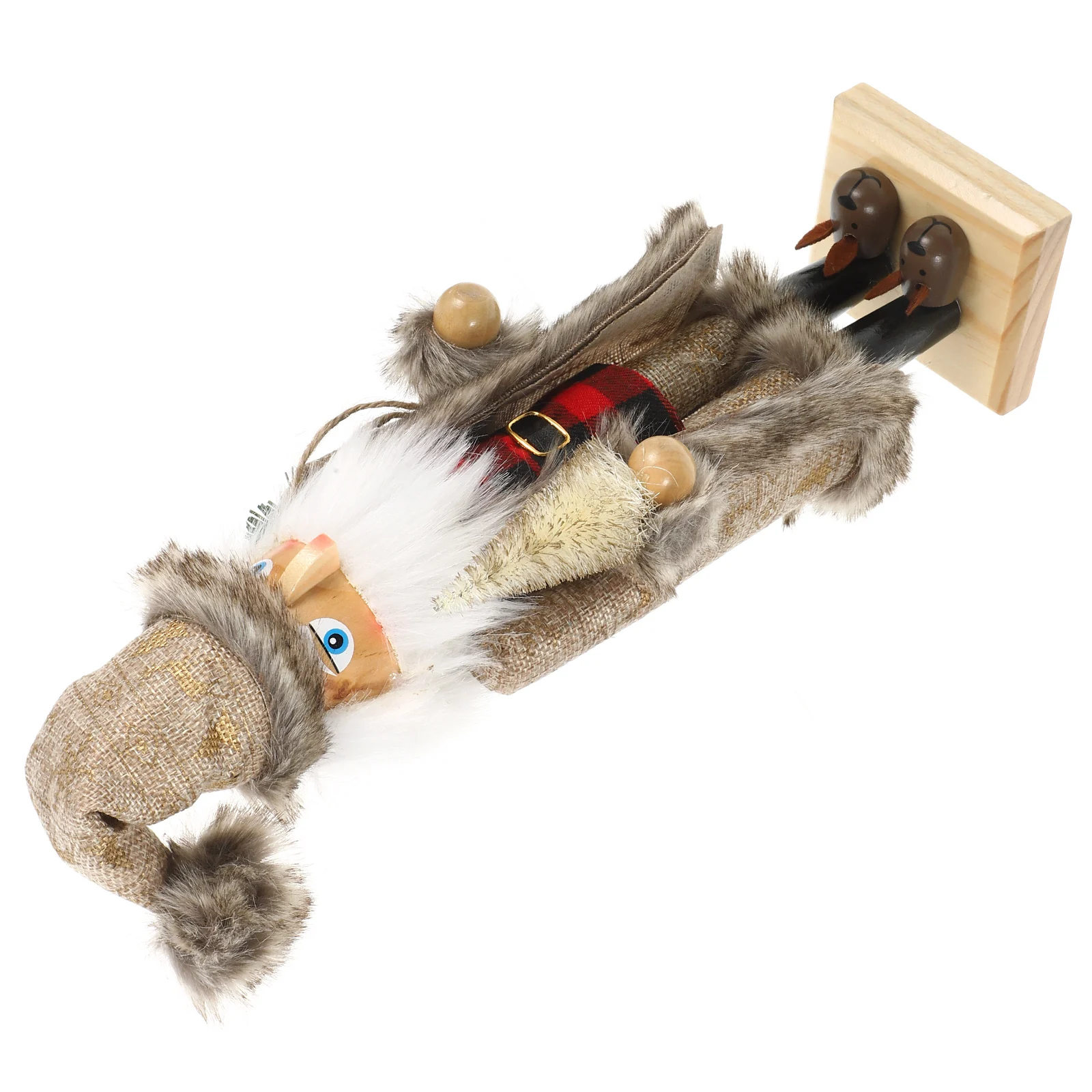 

Christmas Nutcracker Statue Exquisite Realistic Wooden Craft Festive Table Decor Holiday Centerpiece Desktop Ornament Xmas Gift