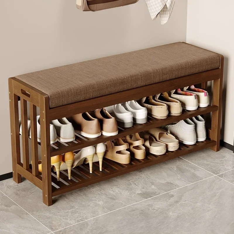 Hanging hanger floor combination shoe change stool coat rack integrated simple hanger