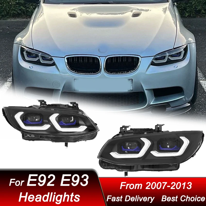 Hot Car Headlights For BMW M3 E92 E93 07-13 Upgrade LED Auto Head Lamp Assembly High Configure Projector Lens Accessories Kit