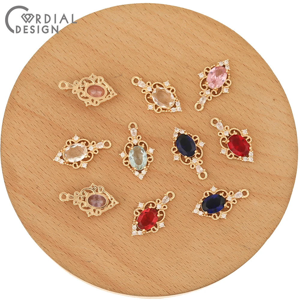 Thân Ái Thiết Kế Bộ 50 13*20MM Trang Sức Phát Hiện & Các Thành Phần/CZ Quyến Rũ Cho Bông Tai/Tay/Tự Làm Mặt Dây Chuyền/Phụ Kiện Trang Sức