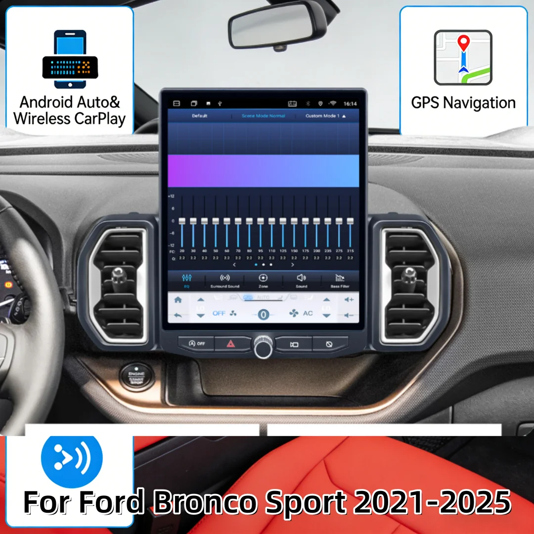Car Radio For Ford Bronco Sport 2021 2022-2025 Android Multimedia Video Player Auto Stereo GPS Navigation Dual Systems 12inch
