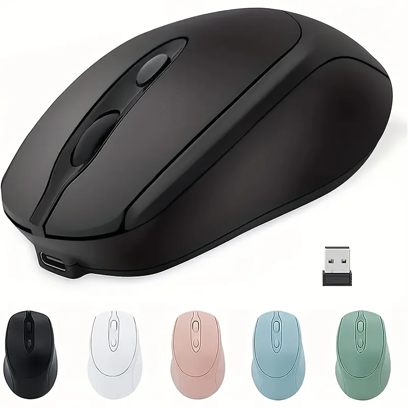 

Rechargeable Wireless Mouse Dual Modes Bluetooth-compatible 2.4G USB Silent Ergonomic Mice For Laptop Pad Tablet Macbook Mause
