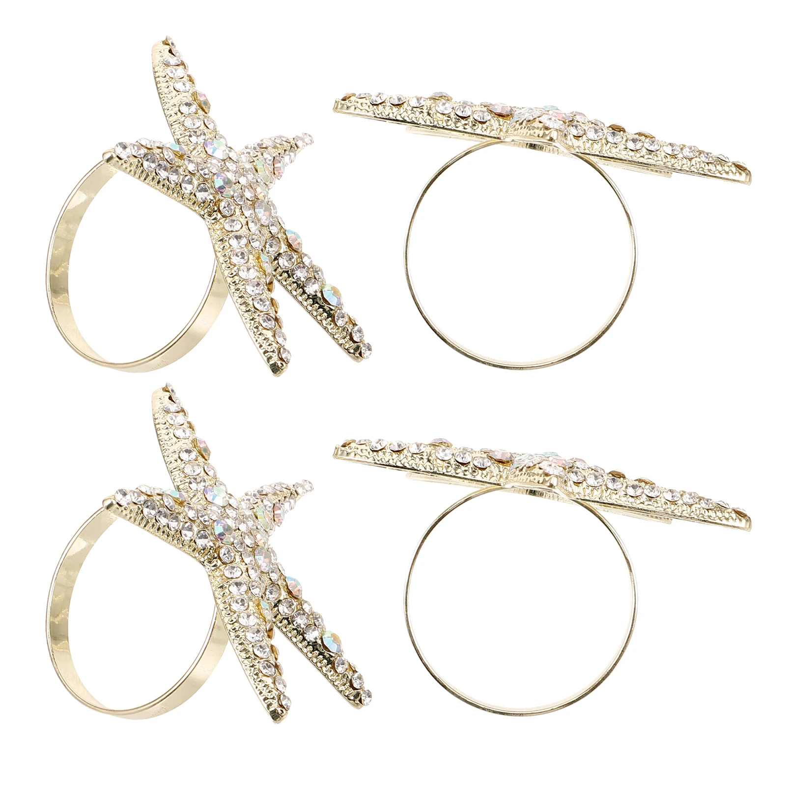 

4 шт. кольца из сплава, товары для домашних вечеринок, элегантный декор стола, металлические пряжки для салфеток, праздничные кольца для салфеток, полукруглые оптом