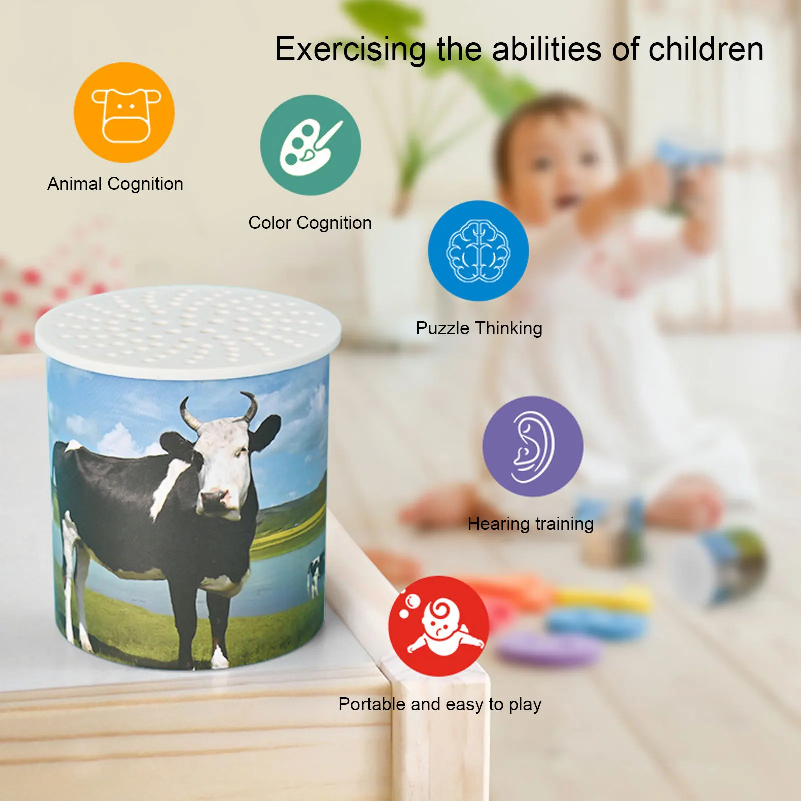 ZK30 Animal Cow Voice Noise Maker Realistic Inverted Sounding Entertaining Cow Voice Noise Maker Can