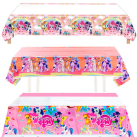 1pcs/lot Happy Birthday Party Table Cover Baby Shower Decorations My Little Pony Theme Kids Boys Favors Plastic Tablecloth