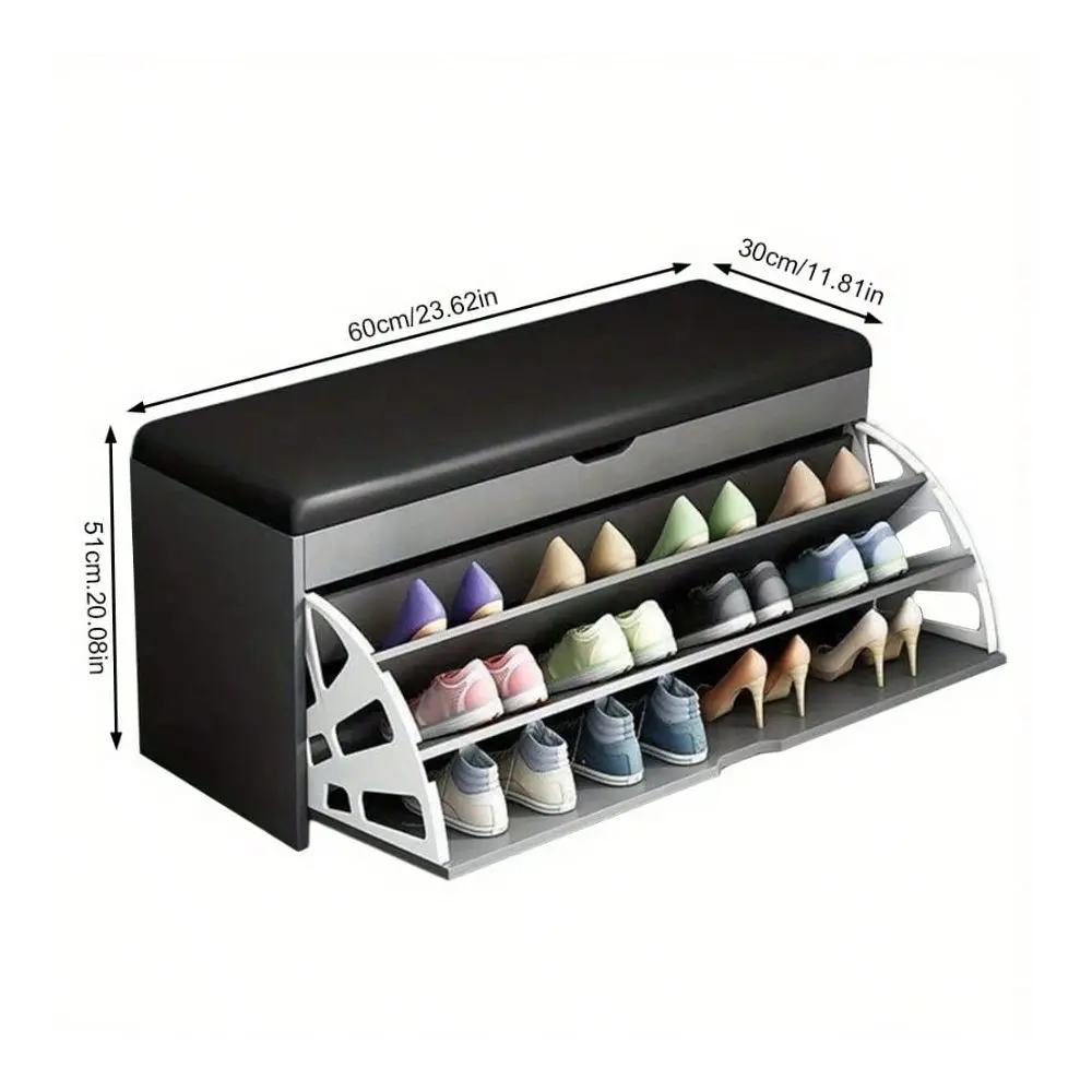 Shoe Cabinet, 3Drawer Shoe Cabinet, Wooden EntryLevel Shoe Cabinet, ThreeColor FlipTop Shoe Rack, Suitable For Corridors, Apart