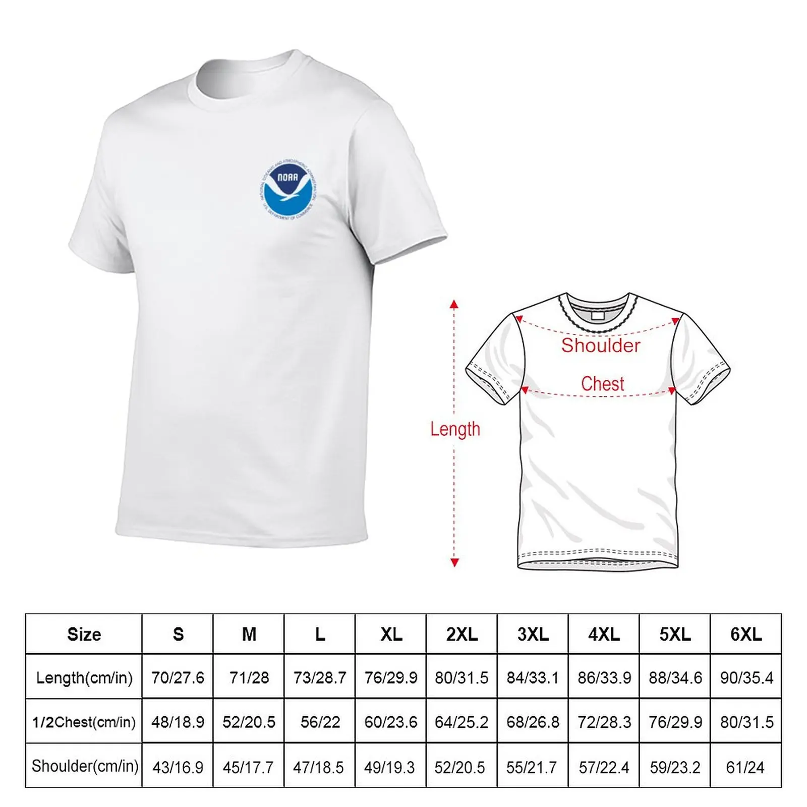 New National Oceanic and Atmospheric Administration NOAA T-Shirt anime kawaii clothes t shirt men