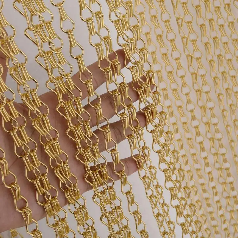 Cortina de cadena de aluminio de primera calidad: cortina de metal para decoración de puertas de entretenimiento, mejora de atmósfera y mejora de privacidad