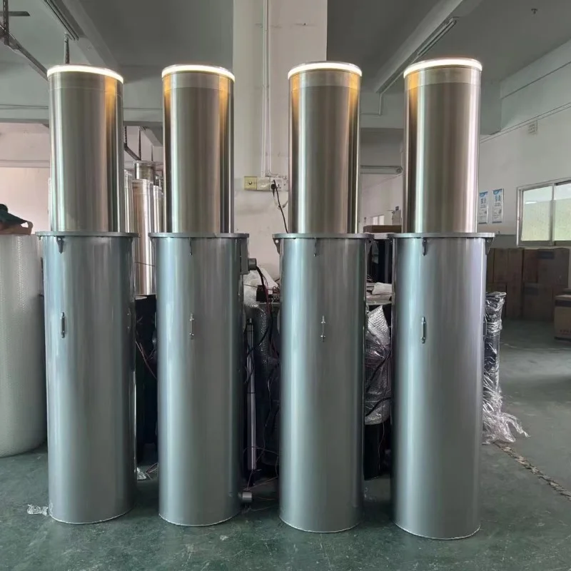 Automatic Bollard with Hydraulic System and LED Indicator Light, Shows Status Clearly for Drivers in Parking Garages