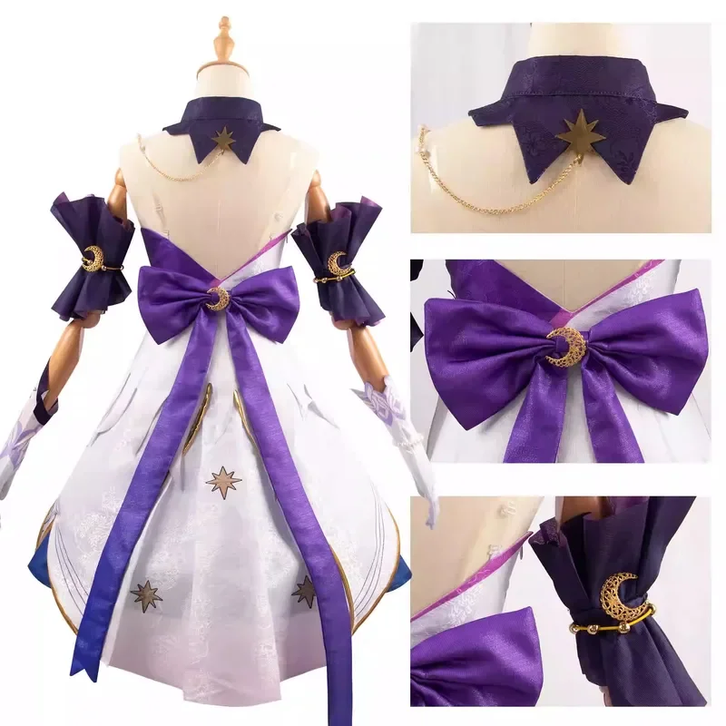 Robin Cosplay Costume Dress Wig Honkai Star Rail Uniform Wings Headwear Earrings Singer Sunday Halloween Party Women Prop