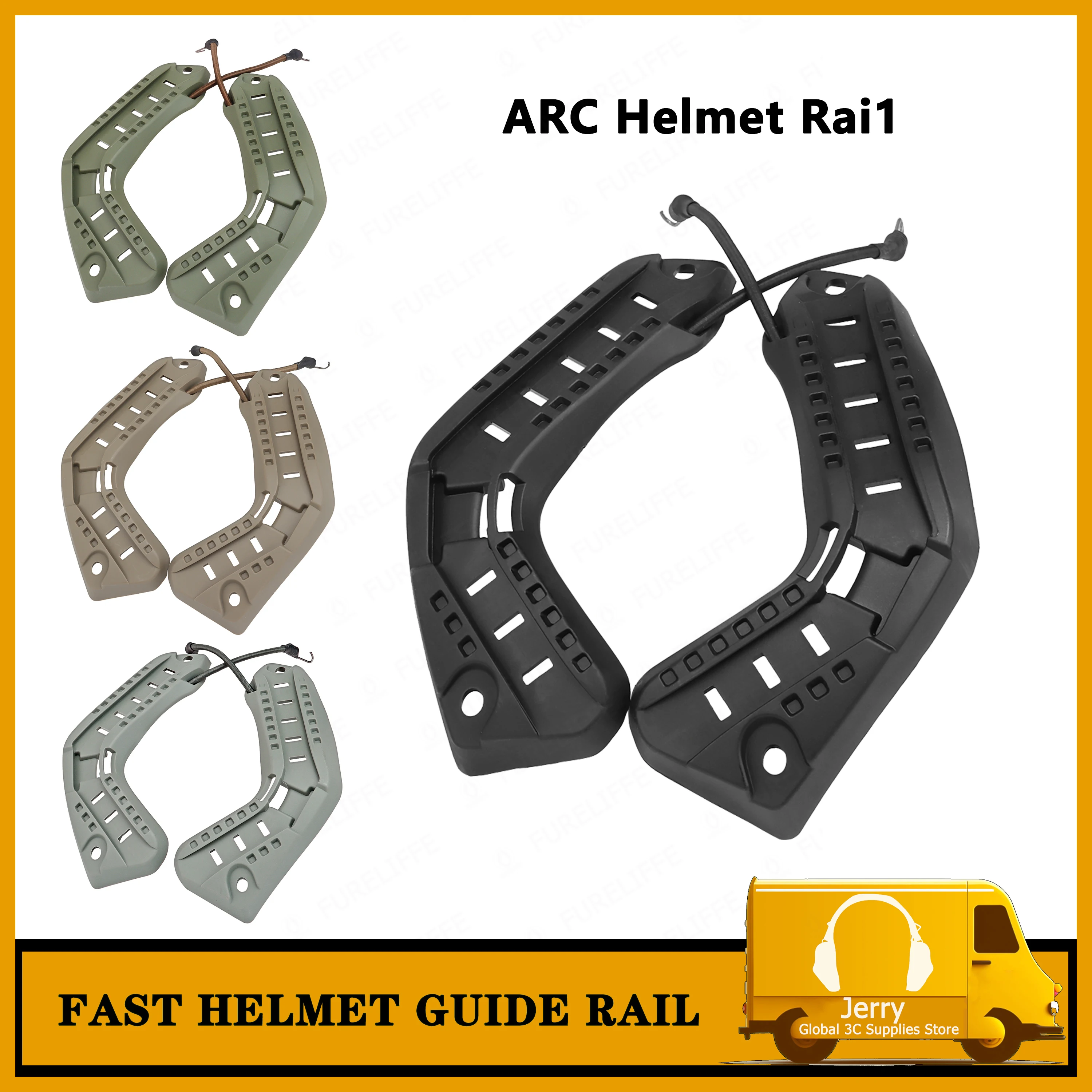 FAST Helmet Rail, Suitable for FAST Helmet, Side Rail Nylon Equipped with Fast, Outdoor Hunting Shooting Tactical Accessories