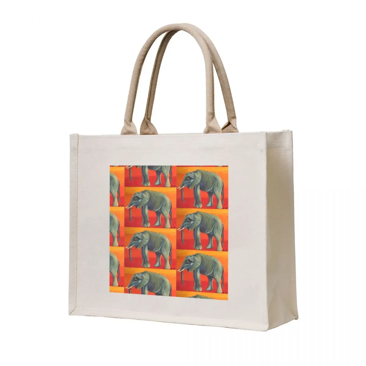 

Sunset Elephant Tote Bag hand bag ladies Women's shopping bag Women's shopper university shopper