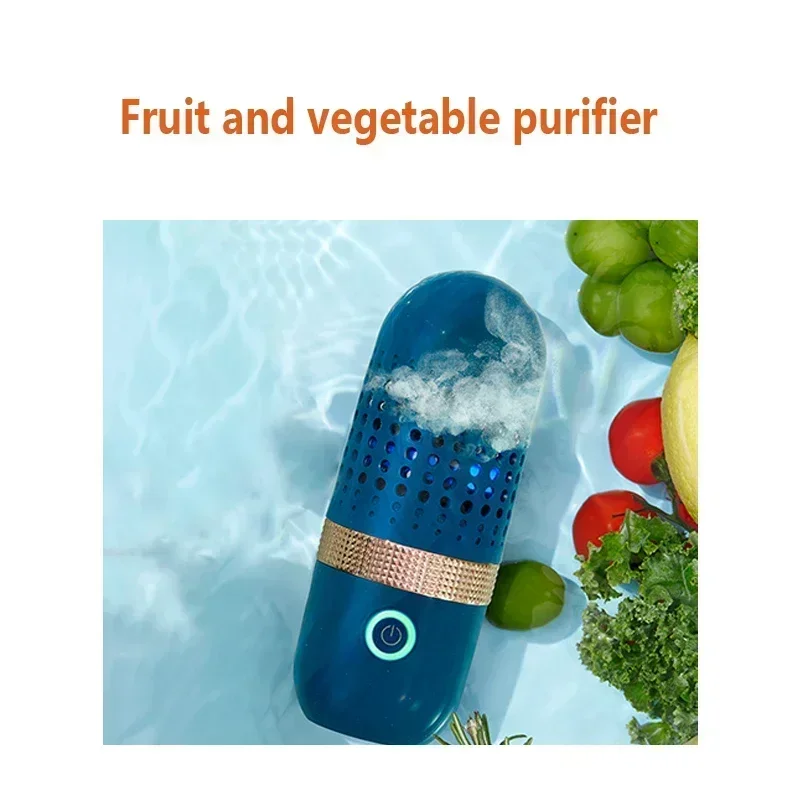Nouvelle Capsule purificateur de fruits et légumes, Machine de nettoyage des aliments, stérilisation domestique, élimination sans fil des résidus de pesticides