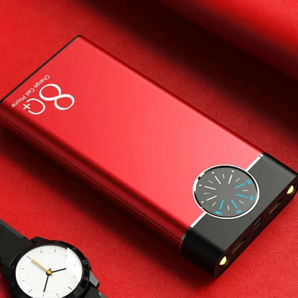 

Power Bank Lightweight and Portable Mobile Phone Power Supply,LED Lighting,Digital Display Clock,Safe and Waterproof,30000mAh