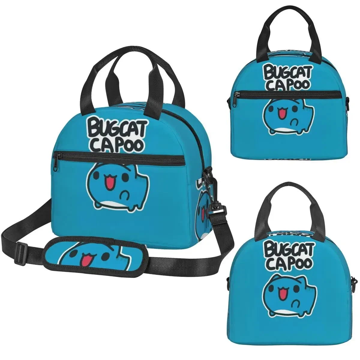 Comic Cat Bugcat Capoo Bug Cat Insulated Lunch Bag for Kids School Cooler Thermal Box Tote Leakproof Lunch Boxes