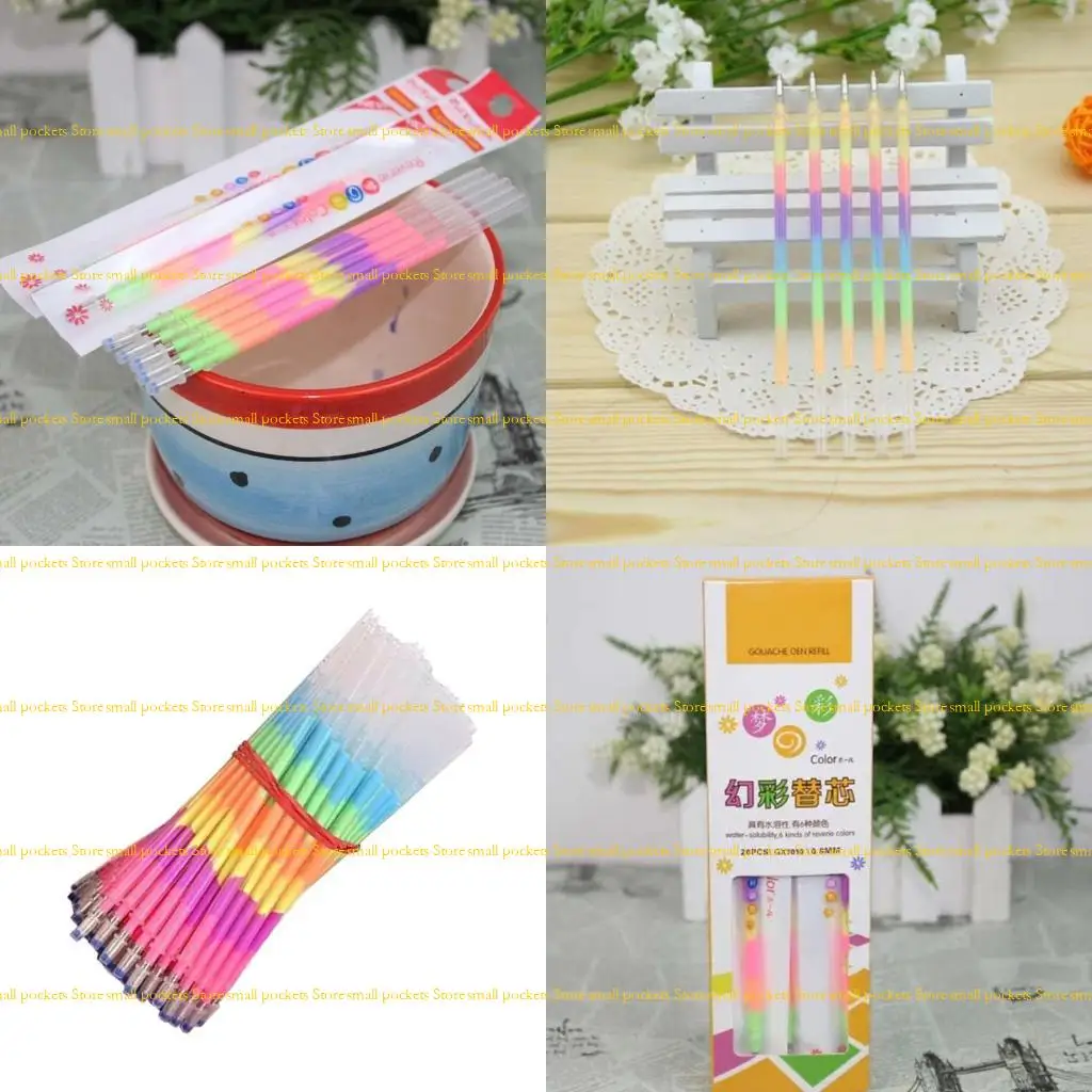 

R1WD Rainbow Colors Pen Refills 6 Colors in 1 Pen Refills 0.8mm Tip