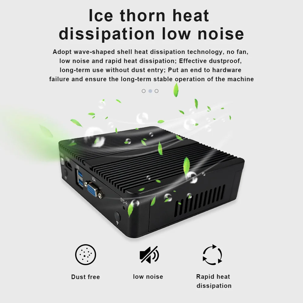 OptiLinkX Four Network Port Routeing Mini PC N5105 Fanless Silent Gigabit Network Port Low-power Firewall Small Computer