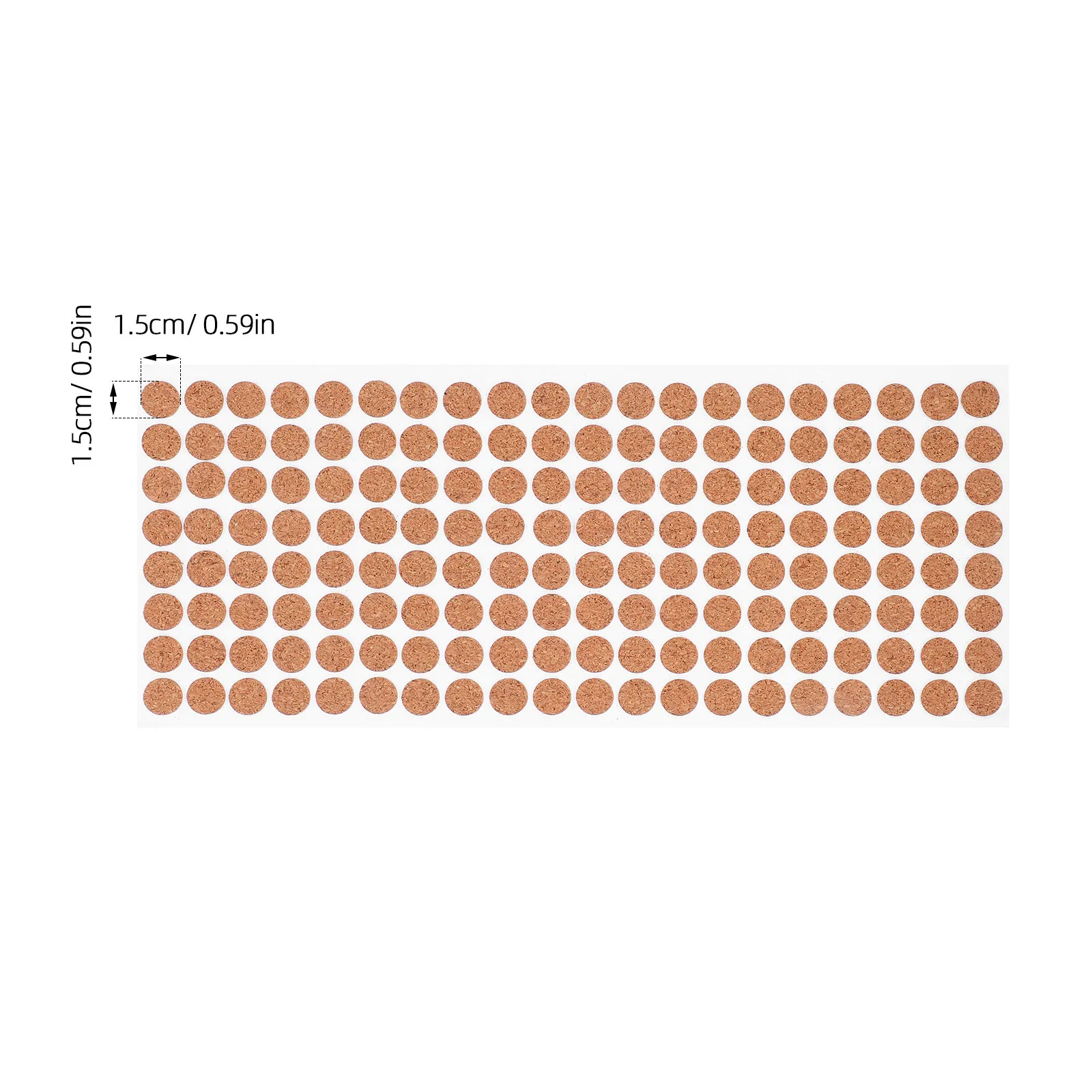 500Pcs Anti Slip Cork Pads 10Mm Adhesive Cork Rounds for Plant Pot Coasters Cabinet Bumpers Floor Protector Vibration Dampening
