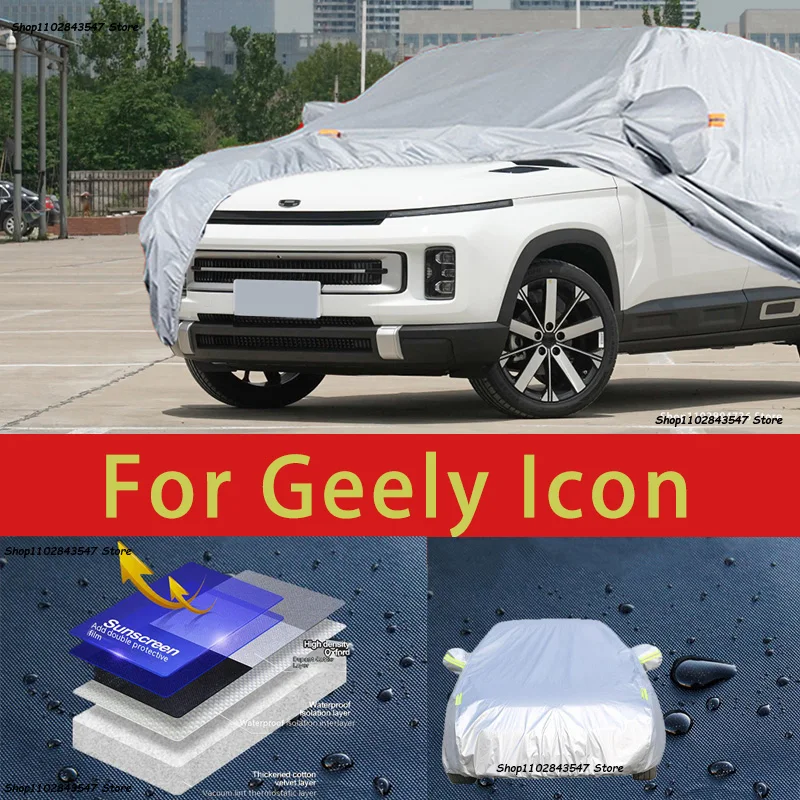 

For Geely lcon Car protective cover, sun protection, cooling protection, car clothing, car paint protection auto