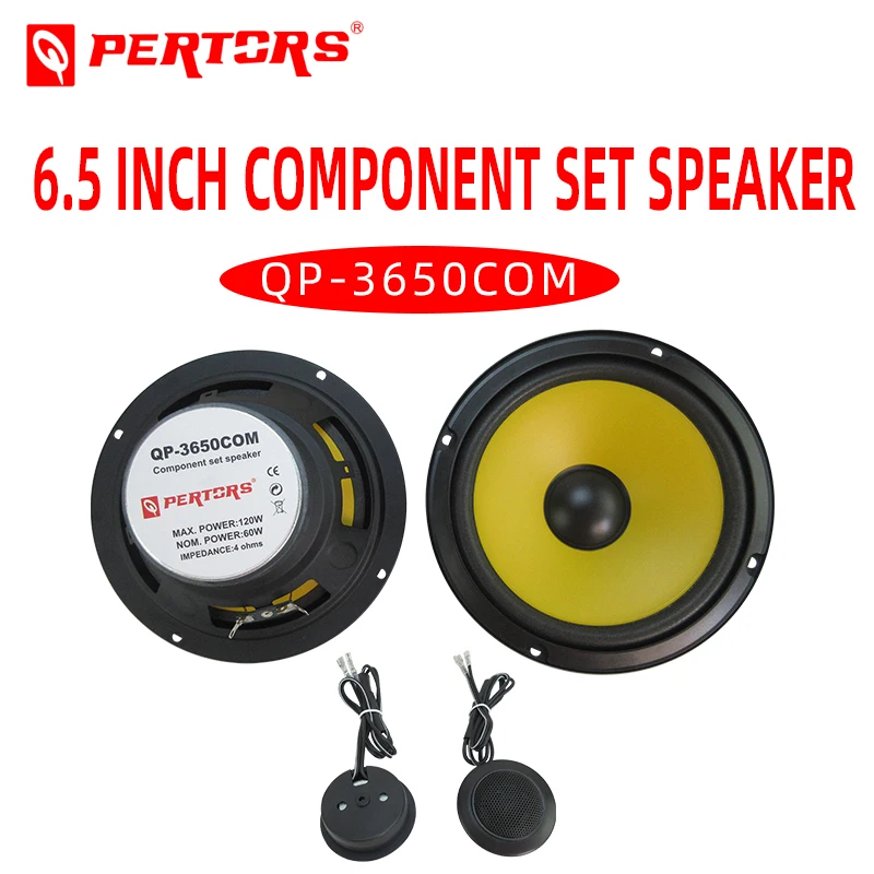 

QPERTORScar Audio Speaker 6.5inch Component Set,included Tweeter , Woofer and Crossover . Model No. QP-3650COM