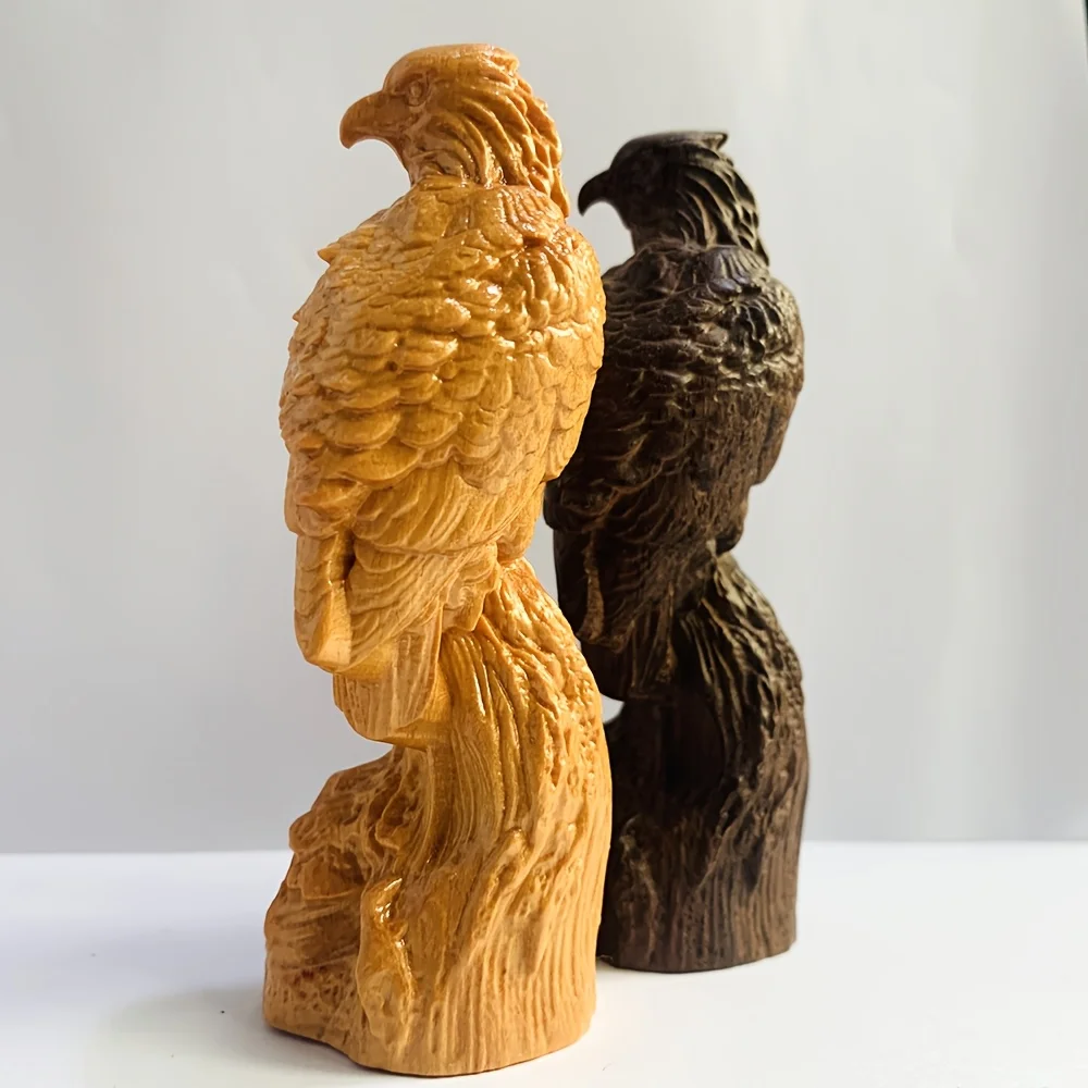 Wooden Eagle Sculpture Ornament, Art Piece for Study Room Display, Living Room Decoration and Collection, Recommended Christmas Gift, Office Desk Decoration, Zen-Inspired Tea Room Decor, Home Decor Ornament, Oriental Style Crafts, Housewarming Gift