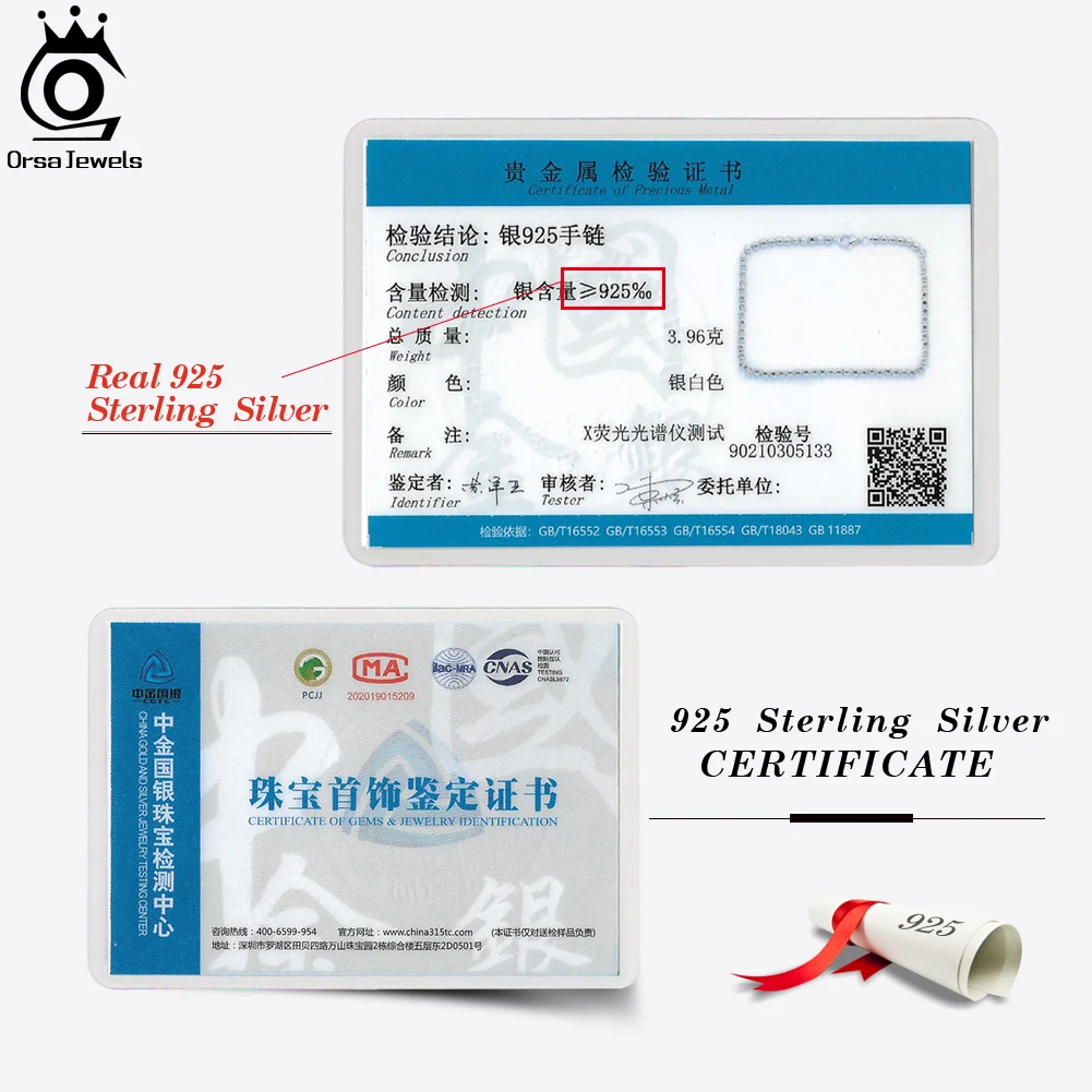 ORSA JEWELS 925 Sterling Silver 2.5mm Organic Cube Bead Chain Bracelet Handmade 18K Gold Bracelets Jewelry for Women Men SB124