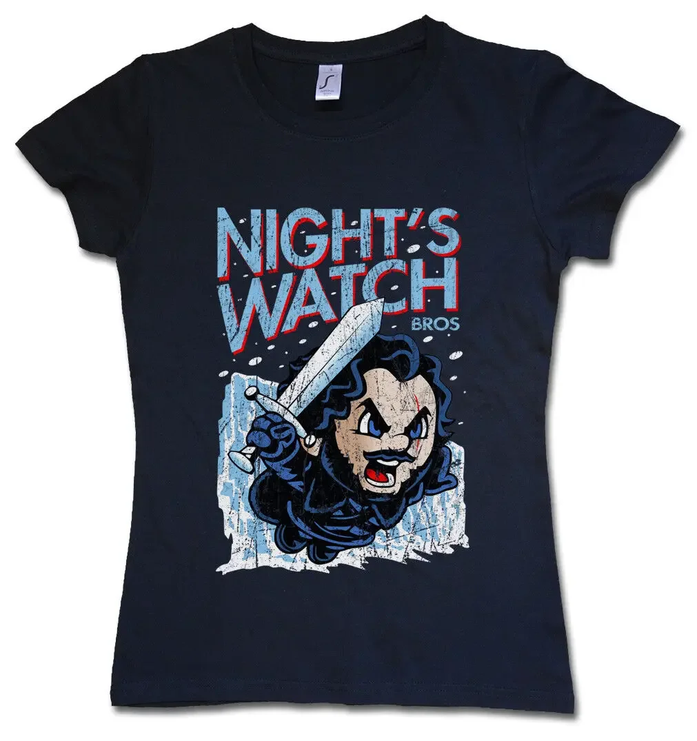 Night\'s Bros Women T-Shirt Game Watch Jon of The Wall Snow Fun Sword Ice Thrones