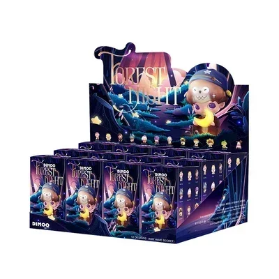 

POP MART Dimoo Forest Night Series Blind Box Cute Anime Figure Collectible Doll Mystery Surprise Toy Desktop Ornament