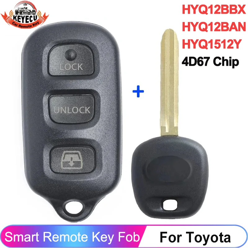 KEYECU HYQ12BBX HYQ12BAN HYQ1512Y 4 d67 Chip do Toyota Sequoia 2003 2004 2005 2006 2007 2008 4Runner 2009 pilot zdalnego sterowania