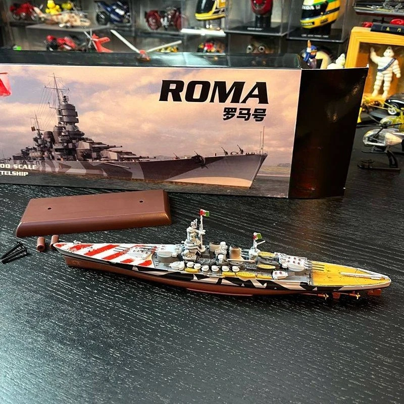 

1/1000 Alloy Material World War II Battleship Roma Model 24cm Richly Detailed Ship Static Model Ship Toy Ornament Warship Model