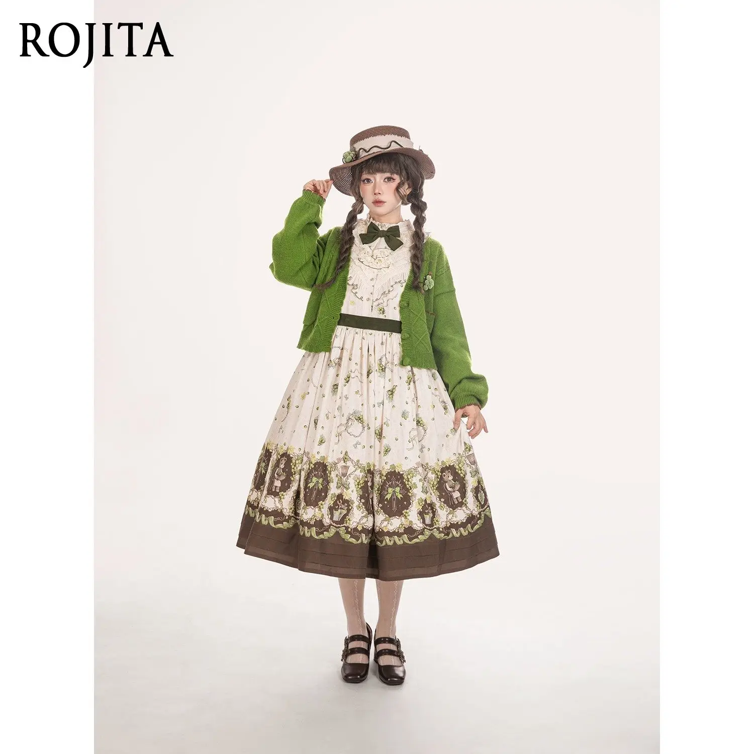 

Sweater Retro Diamond Knit Versatile Loose Cute Girl Coat Embroidered Autumn Winter Cardigan Women Cardigan