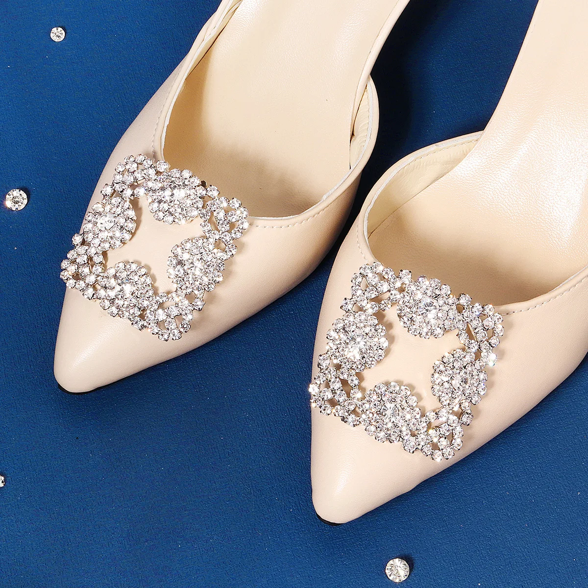 Lady Shoe Clips Wedding Bride Shoes Decoration Women High Heel Charms Jewelry Shoes Rhinestones Crystal Decoration Accessories