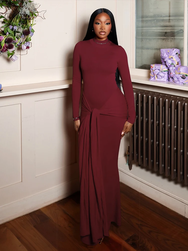 Estranho gato elegante vestido bandagem feminino manga cheia 2025 primavera tendência estiramento magro férias festa de aniversário streetwear vestidos