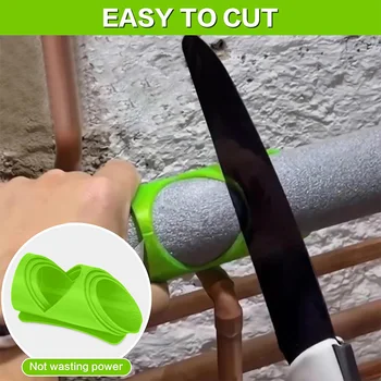 Outil de coupe de tuyau en mousse polyvalent, durable, facile à utiliser, luminaire de coupe d'isolation, milieu commercial, aide à la coupe domestique, 3 pièces