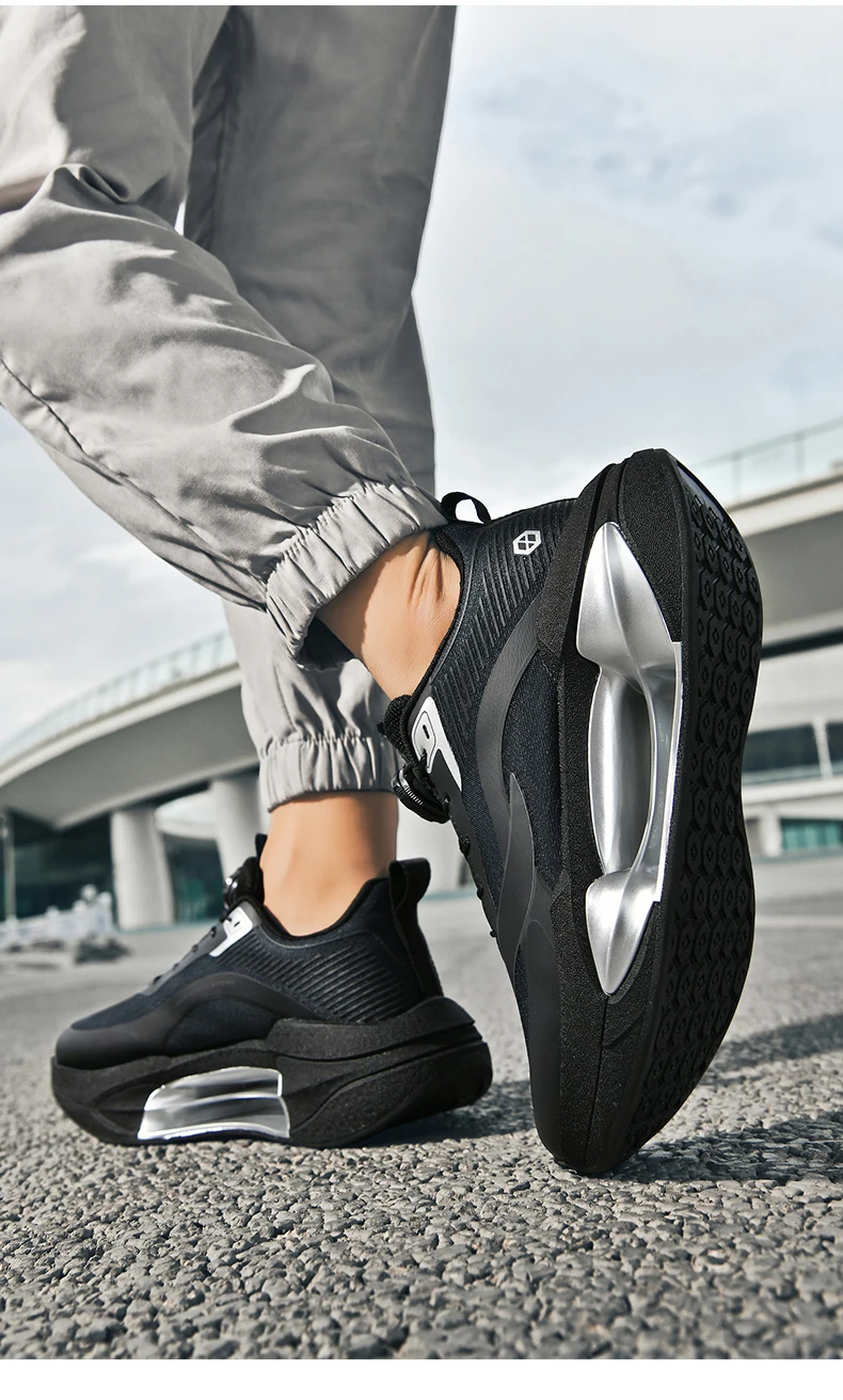  Modische Herren-Laufschuhe, leichte Damen-Sneaker mit drehbarer Schnalle und Dämpfung, rutschfeste Sportschuhe für Training, Joggen und andere Sportarten. – Detail 23