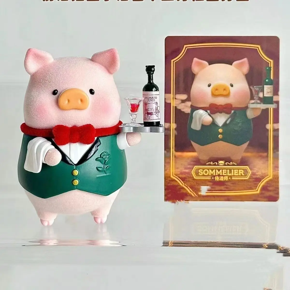

New Genuine Canned Pig Lulu Pig Restaurant Series Blind Box Flocking Desktop Ornaments Trend Figure Children Toy Girl Birthdgift