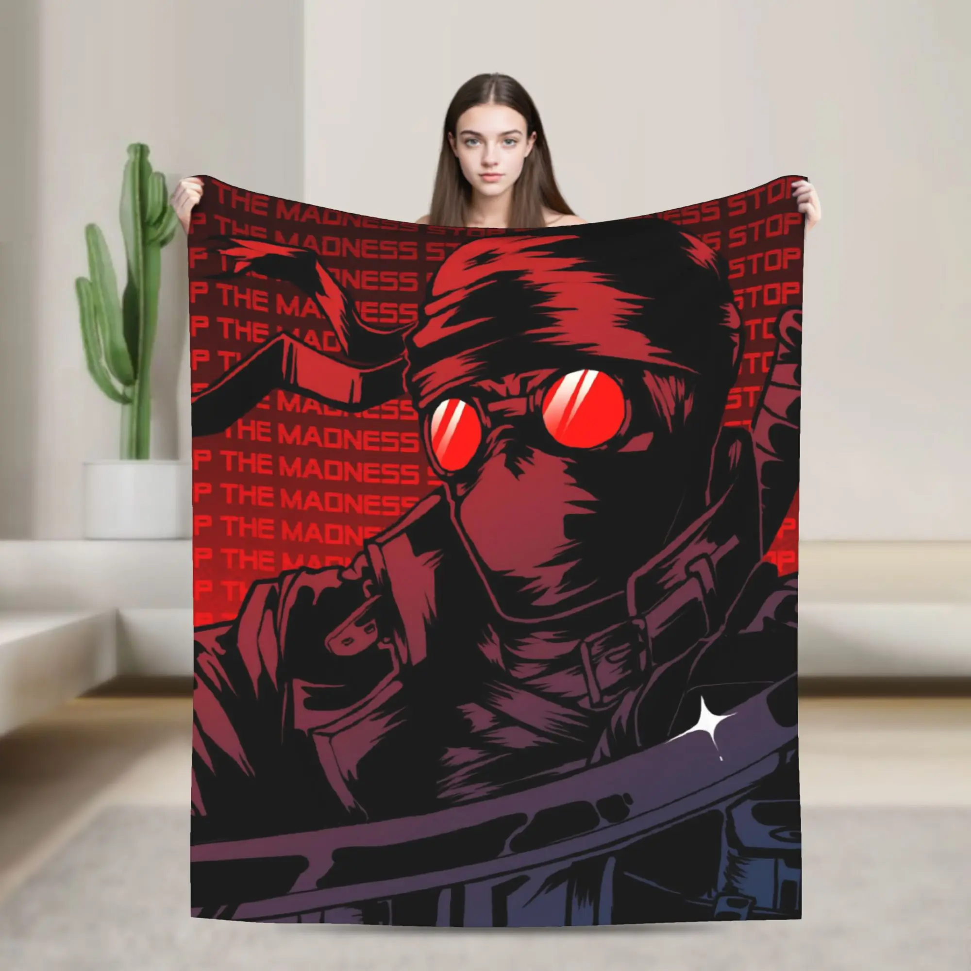 MADNESS COMBAT Hank Print Blanket For Men Women Super Soft Warm  Throw Blankets for Couch 50x60 Inches Multi-size