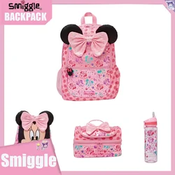 Nowy australijski Smiggle plecak dla dzieci o dużej pojemności tornister Kawaii Disney Minnie torba studencka na lunch torba na kółkach zestaw upominkowy