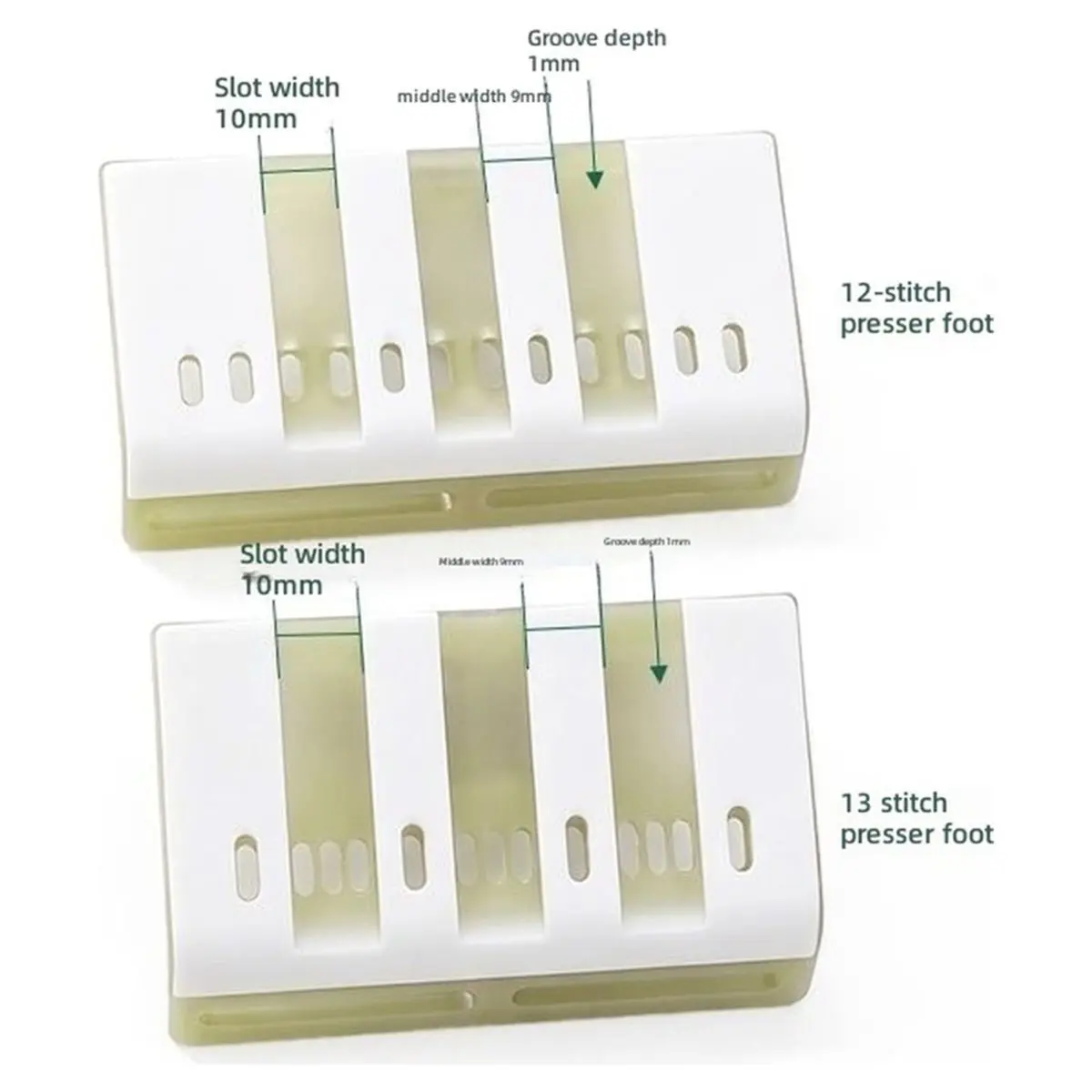 Adjustable -Stop Plastic Presser Foot 12 /13 Needles for Multi-Needle Waistband Elastic Sewing Machine 12 Needle
