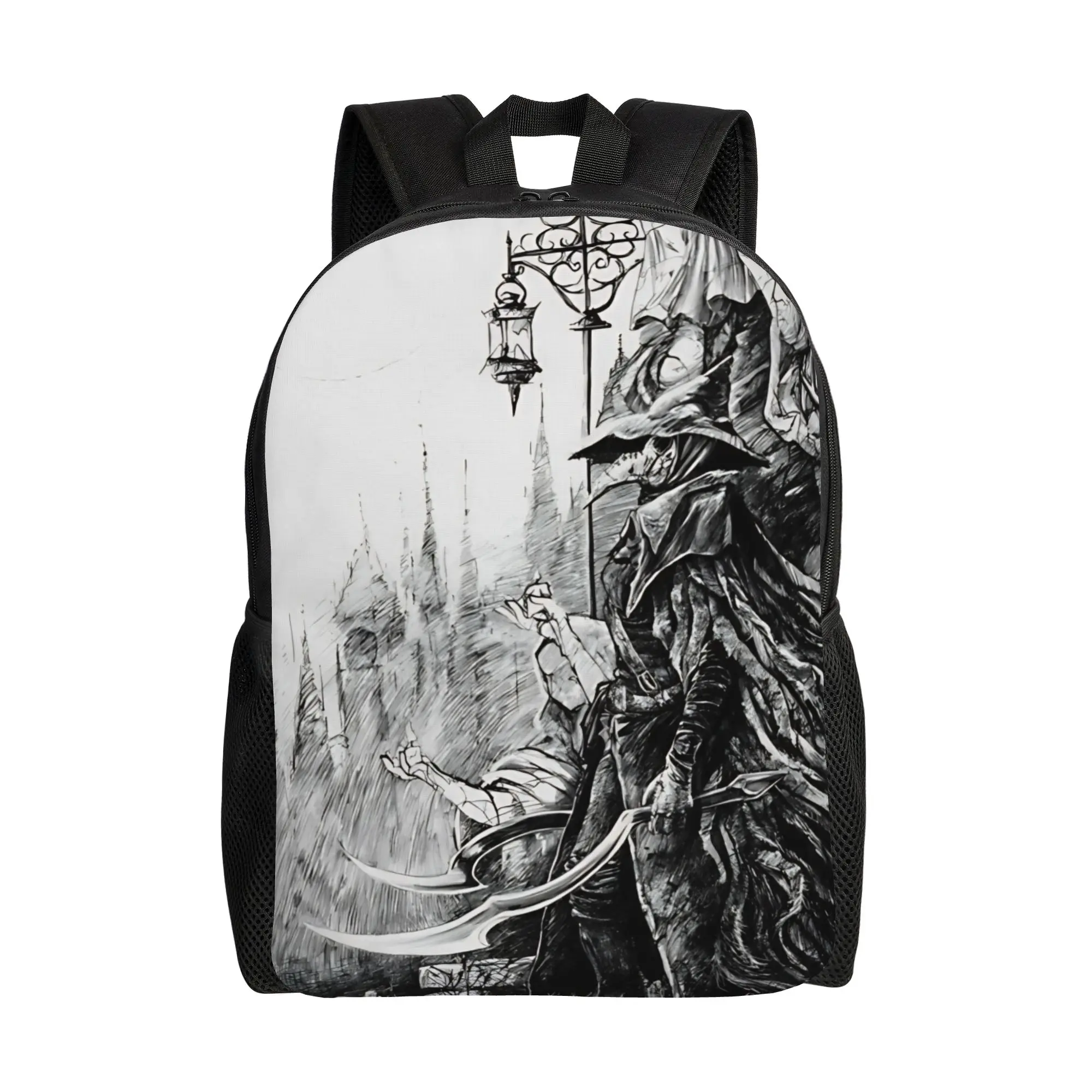 

Bloodborne Gothic Backpack Ladies Sporty Fashionable mochila Large Capacity Laptop Bag Back To School Season