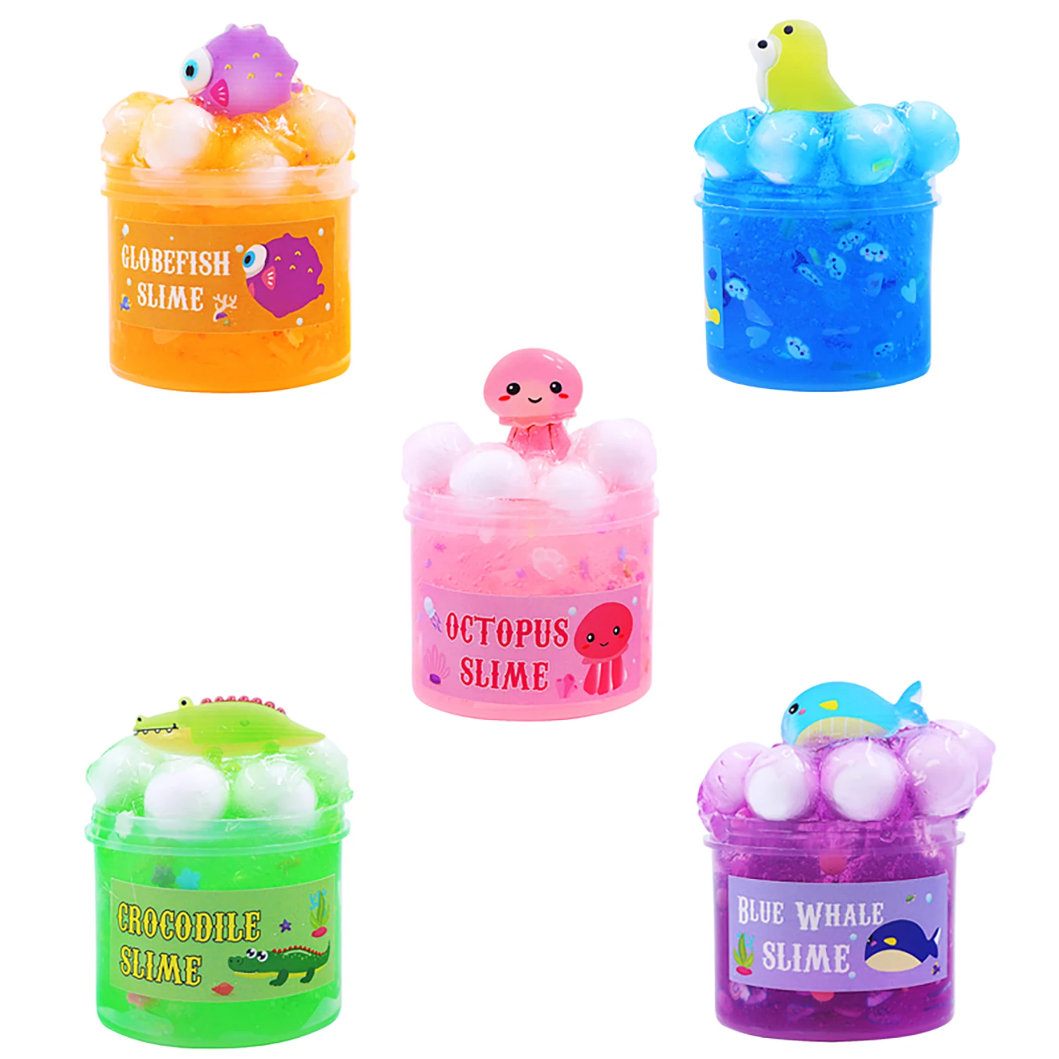 

Ocean slime crystal mud cow head glue colored mud clay sand decompression toy not touching rainbow glue