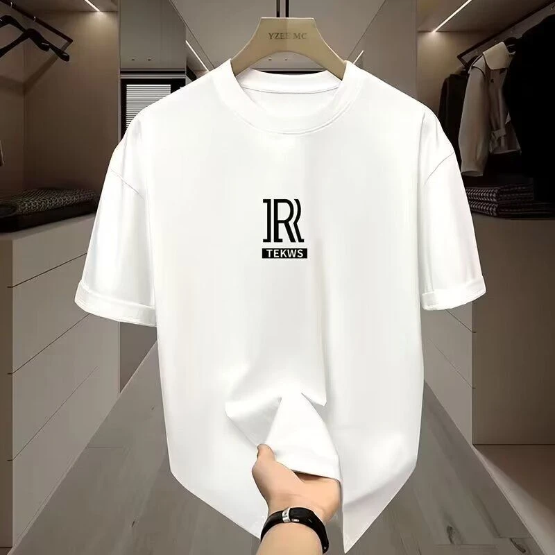 

Summer Trend letter Print Pattern High Quality And Fashionable Pure Cotton Unisex T shirt Short Sleeved Daily Luxury Fashion